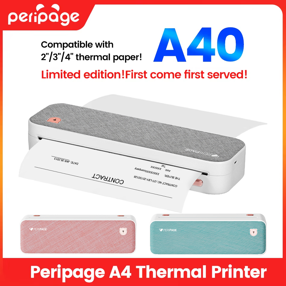 Commercial Book Printing Machines - Peripage A4 Stampante portatile Carta per