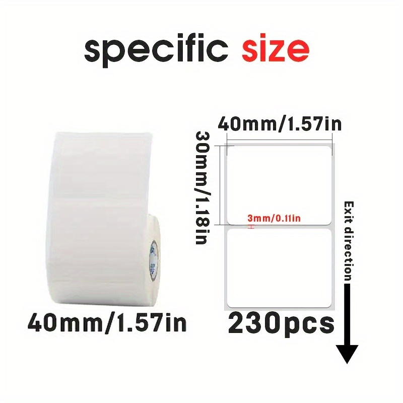 6 rotoli 40x30mm carta per eti - Label Maker recensione e prezzo